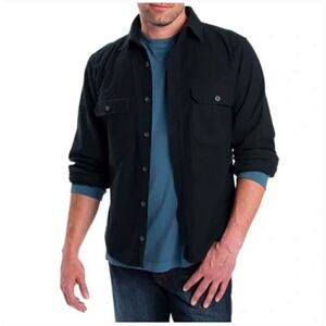 Woolrich Vintage Navy Blue Button Down Shirt Shacket Size Large